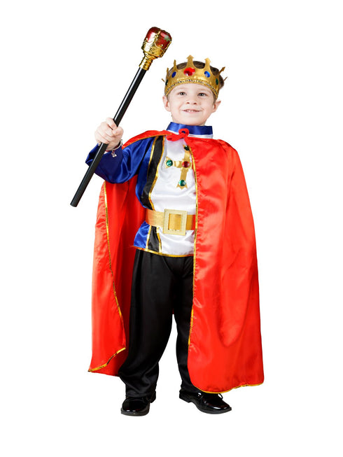 BookMyCostume Fairytale Prince Charming with King Scepter Combo Kids Fancy Dress Costume | Halloween Theme | Imported